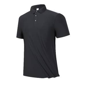 Camiseta Polo de Negocios Casual para Hombre, Diseño de Cuello Alto, Tejido de Seda Helada, Jersey de Secado Rápido, Elástico - Product Image 4