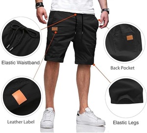 Pantalones cortos de algodón para hombre personalizados de alta calidad 94% algodón 6% elasteno entrenamiento Jogger correr pantalones cortos casuales pantalones cortos de sudor - Product Image 3