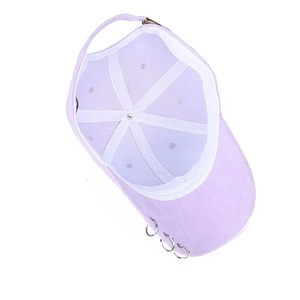 Casquette de baseball d'hiver en daim uni avec anneau de fer Femmes Hommes Outdoor 6 Panel Sports Hat Adjustable Snapback Peaked Caps - Product Image 5