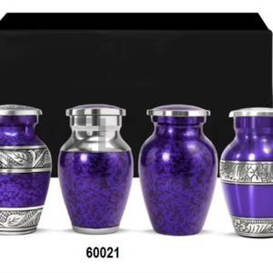 Pequeñas Urnas Funerarias para Cenizas Humanas, Recuerdo para Mujeres, Set Conmemorativo Familiar para Cremación (Set Morado 4) - Product Image 1
