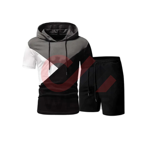 Personalizar Logo Short Men Set Camiseta de manga corta y pantalones cortos Ropa de hombre Conjunto corto de 2 piezas para hombre - Product Image 1