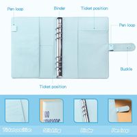Carpeta de Anillas de Cuero PU Tamaño A5/A6 CROSS FAB, Económica, para Ahorro de Dinero, con Grabado/Estampado, Cuaderno de Alta Calidad, Colores Personalizados