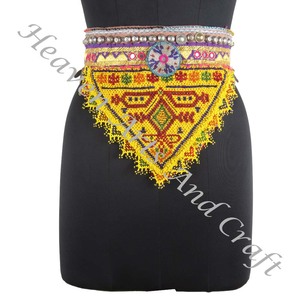 Ceinture vintage, perles de danse du ventre, ceinture traditionnelle afghane, ceinture Kuchi Tribal BB059A, ceintures de perles faites main vintage - Product Image 2