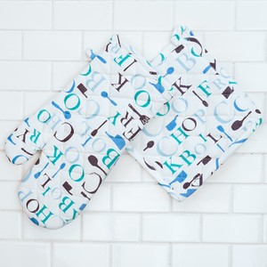 Recycled Cotton <b>Oven</b> Mitts <b>with</b> <b>Silicone</b> printed Pot Holders for Cooking Microwave Baking Home Food Protection for Restaurants - Product Image 4