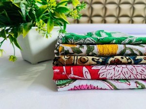 Indian Handmade Hand Block Print <b>Square</b> 100% Cotton Disposable Napkin <b>Set</b> for Wedding Use Customized Colors American Style - Product Image 5