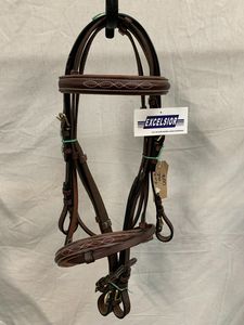 Excelsior anatomic หนังงูงูม้าสีน้ำตาลบังเหียนหนังแบบแฟลชสายบังเหียนขนาดรวมผลิตภัณฑ์ม้าของผู้ผลิต - Product Image 6