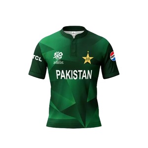 Camiseta de Cricket de manga corta transpirable y cómoda para hombre, uniforme deportivo hecho en Pakistán, camiseta de Cricket - Product Image 5
