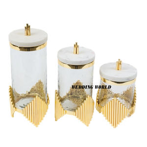 Metal Candy <b>Jar</b> With Tray Excellent Quality Handmade Designer Nut Server Classic Stylish Wholesale Dry Fruit <b>Jar</b> - Product Image 5