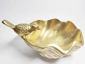 Vantage Premium Look Fancy Modern Luxury Hot Laiton Martelé Pattern Brillant Poli Bol de service pour la décoration de la maison et des fêtes - Product Image 3