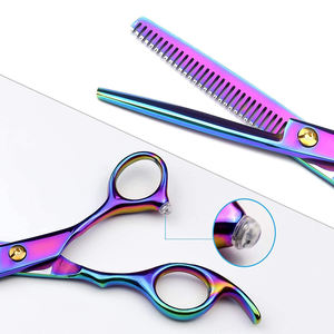 Ciseaux de coupe de cheveux en gros Ciseaux amincissants multi-enduits de titane Conception personnalisée Ciseaux de coupe de cheveux légers et élégants - Product Image 4