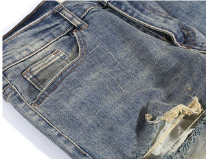 Jean pour homme coupe botte jean long de travail moto sport jeans vintage pour hommes fabriqués au Pakistan - Product Image 6