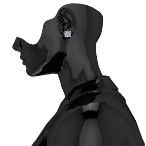 Pendientes de Botón de Plata de Ley 925 para Mujer, de Lujo, Alta Calidad, con Diamante Cultivado en Laboratorio de 0.51 Ct, Claridad VS, Color EF, 4.1 mm - Product Image 2