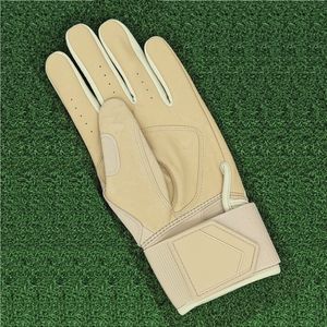 Gants de frappe de baseball professionnels, double couche de rembourrage de la paume, contrôle antidérapant, cuir durable, légers, respirants, fermeture auto-agrippante - Product Image 2