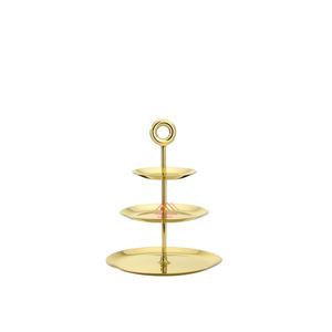 Support à gâteau classique en métal de luxe à bas prix fini noir et or fait à la main - Product Image 5