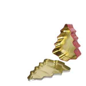 Personalized Christmas Holiday Gift Containers Tree Shaped <b>Tin</b> Cans for <b>Chocolate</b> Metal Packaging - Product Image 6