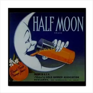 Azulejo de cerámica de media luna Vintage Retro Food Ad Art Border para cocina Backsplash - Product Image 1