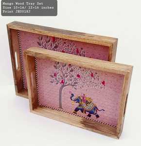 Nouveau plateau de service en bois jetable pour les fêtes et les mariages Assiette Hotelware pour le service des aliments - Product Image 4