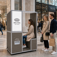 Machine photomaton modulaire en acier inoxydable et bois, conception en kit pour un montage facile