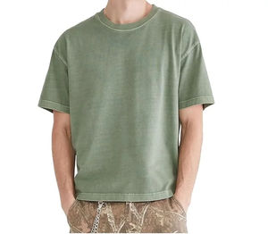 เสื้อยืดคอตตอนทรงหลวมแบบครอป ระบายอากาศได้ดี เป็นมิตรกับสิ่งแวดล้อม ไหล่ตก ทรงบ็อกซี่  สำหรับผู้ชาย สกรีนโลโก้ได้ตามต้องการ สไตล์สตรีทแวร์ - Product Image 6