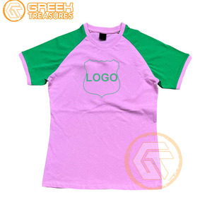 Camiseta de la Hermandad Femenina Alpha Kapa de GREEK TREASURES al por Mayor - 100% Algodón Jersey Transpirable de Media Manga para Verano - Product Image 2
