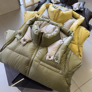 Veste matelassée coupe-vent et antibactérienne pour homme, personnalisable, de haute qualité, avec capuche intégrée, chaude, pour l'hiver, grande taille, fermeture éclair intégrale, en coton - Product Image 5