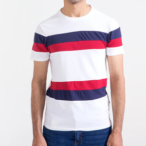 Camiseta con diseño de panel, nueva camiseta de ajuste Regular de mezcla de secado rápido transpirable para hombre, stock de verano al por mayor - Product Image 2