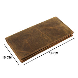 Genuine Leather RFID Blocking Fashion Long <b>Wallet</b> for <b>Women</b> | Vintage Handmade Cash & <b>Card</b> Holder with Multi-Slot Fold Design - Product Image 2