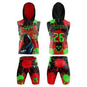 Camiseta sin Mangas Personalizable 7 7 Antibacteriana Transpirable Totalmente Impresa por Sublimación con Nombre de Equipo Personalizado 380g Fútbol Americano - Product Image 2