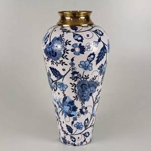 Vase à fleurs en métal émaillé, fer, aluminium, décoration d'intérieur, vase décoratif - Product Image 1