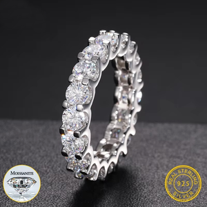 Anillos de moissanita VVS1 de 3MM Unisex con certificación GRA para mujer, banda de boda de compromiso de plata 925 - Product Image 2