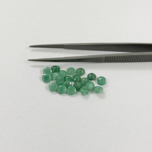 อัญมณีทรงกลมสีเขียวมรกตธรรมชาติสีเขียว100% อัญมณีหลวมขนาด5มม. เครื่องประดับแฟชั่นราคาขายส่งพร้อมใบรับรอง IGI - Product Image 2
