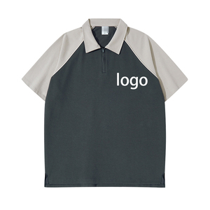 เสื้อยืดโปโลแบบสั้นผ้าบ็อกซี่เสื้อโปโลผ้าฝ้าย100% ขนาดใหญ่เสื้อโปโลโอเวอร์ไซส์ออกแบบโลโก้ได้ตามต้องการ - Product Image 2