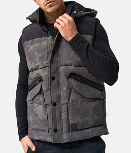 Veste matelassée légère pour homme, ultra douce, respirante, avec logo sur le devant, coupe-vent, col montant, chaude pour le printemps - Product Image 6