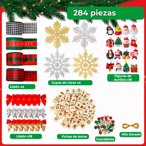 Kit di 284 Pezzi per Decorazioni Natalizie Fai-da-Te, Ornamenti e Decorazioni Artigianali Personalizzabili per l'Albero - Product Image 3