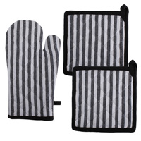 Maniques de cuisine 100 % coton avec bande en silicone, vertes, imperméables et résistantes à la chaleur, logo personnalisé pour usage en cuisine