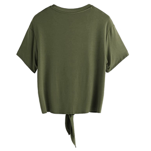 T-shirt femme personnalisé en coton biologique 100% grande taille, coupe oversize courte, style streetwear, doux, respirant, décontracté, été - Product Image 5