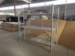 Litera triple <span class=keywords><strong>de</strong></span> metal con estructura fuerte y resistente <span class=keywords><strong>de</strong></span> alta calidad, dormitorio <span class=keywords><strong>de</strong></span> tubo <span class=keywords><strong>de</strong></span> acero, litera apilable para 3 camas - Product Image 5