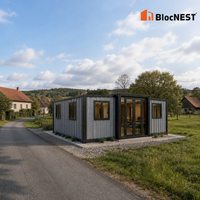 BlocNEST Maison Conteneur de Luxe Extensible, Bungalow Préfabriqué, Villa avec Aménagement Flexible pour la Vie Familiale