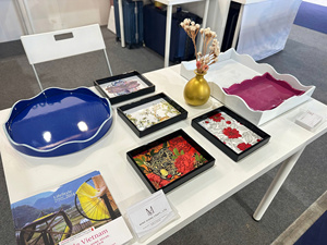 Artículos de laca, bandeja de baratija, bandejas decorativas de joyería, bandeja de tocador de laca personalizada de lujo, encimera de mesa hecha a mano - Product Image 3