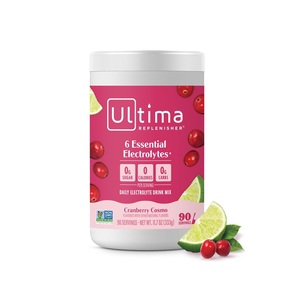 Ultima Replenisher – Mélange de poudre de boisson électrolytique quotidienne – Sans sucre – Cranberry Cosmo, 90 portions - Product Image 1