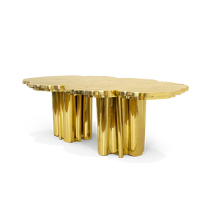 Fortuna Contemporary Dining <b>Table</b> Set Handmade Metal Wood Glass Elegant and Modern Farmhouse & Hotel Furniture - Product Image 3