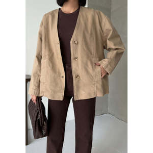 Chaqueta vaquera extragrande para mujer con forro, ropa exterior cómoda - Product Image 4