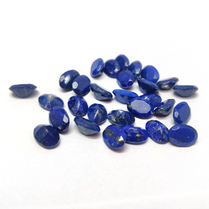 4 piezas de lapislázuli natural 10x7mm faceta ovalada 9,0 Cts lote Iroc ventas alta calidad Afgani lapislázuli corte ovalado piedra preciosa US $9 para todos - Product Image 6