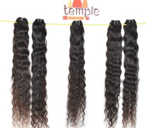 Vente en gros de cheveux humains vierges indiens 100% à double trame traitement à la machine aucun cuticule alignée boucles ondulées à bas prix - Product Image 3