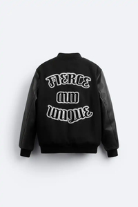 แจ็กเก็ตทีมตัวแทนสีเหลืองสีดำขนาดใหญ่เสื้อแนวสตรีทเสื้อแจ็กเก็ตปักอักษรสำหรับผู้ชาย - Product Image 2