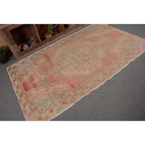 Alfombra turca Vintage de 4,5x7,5 pies, Beige, rosa, área grande, lana, látex, Tabriz, Patchwork para adolescentes, alfombra rectangular para habitación de pasillo - Product Image 5