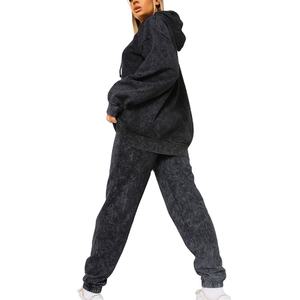 Sudadera informal con logotipo personalizado para mujer, chándal lavado con ácido, calidad superior, nuevo diseño personalizado, sudadera con precios al por mayor en la calle - Product Image 4