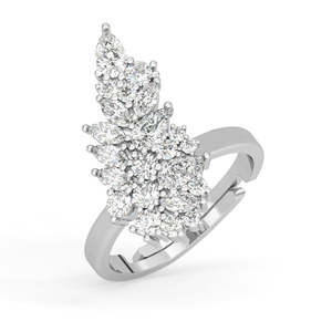 Anillos de Plata de Ley 925 de Primera Calidad para Mujer, Corte Marquesa, con Incrustaciones de Diamantes, Chapados en Rodio, Joyería para Hombre - Product Image 1