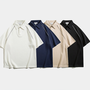 OEM โลโก้ที่กําหนดเองเสื้อโปโลเสื้อยืดขนาดใหญ่เสื้อยืดโปโลสตรีทแวร์ที่กําหนดเองเท Homme ออกแบบเสื้อโปโลผู้ชาย - Product Image 1