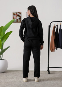 Conjunto Deportivo de Felpa Extra Grande para Mujer, Sudadera con Capucha y Pantalones Jogger, Ropa Deportiva Informal de Dos Piezas - Product Image 4